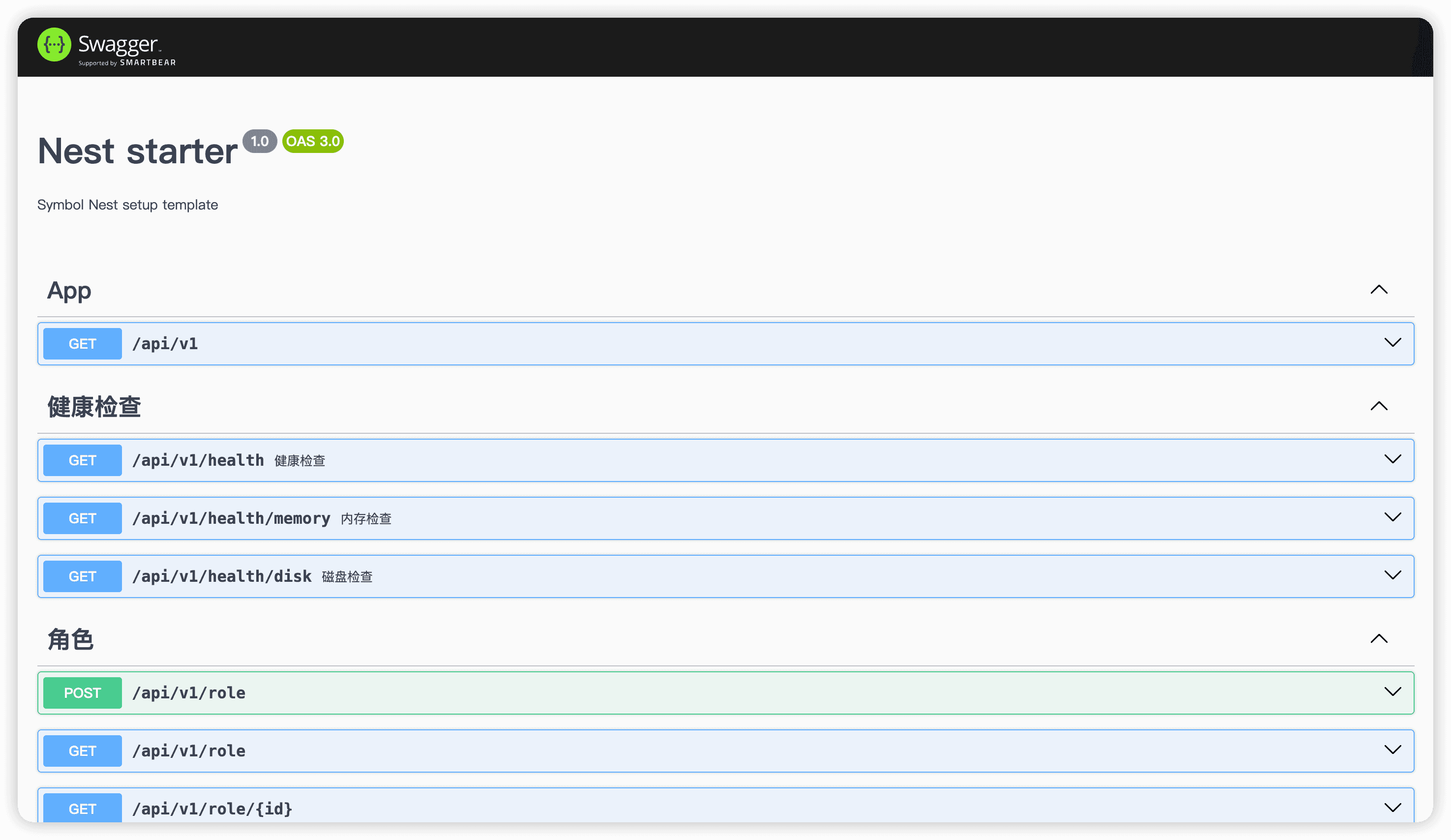 @nestjs/swagger预览