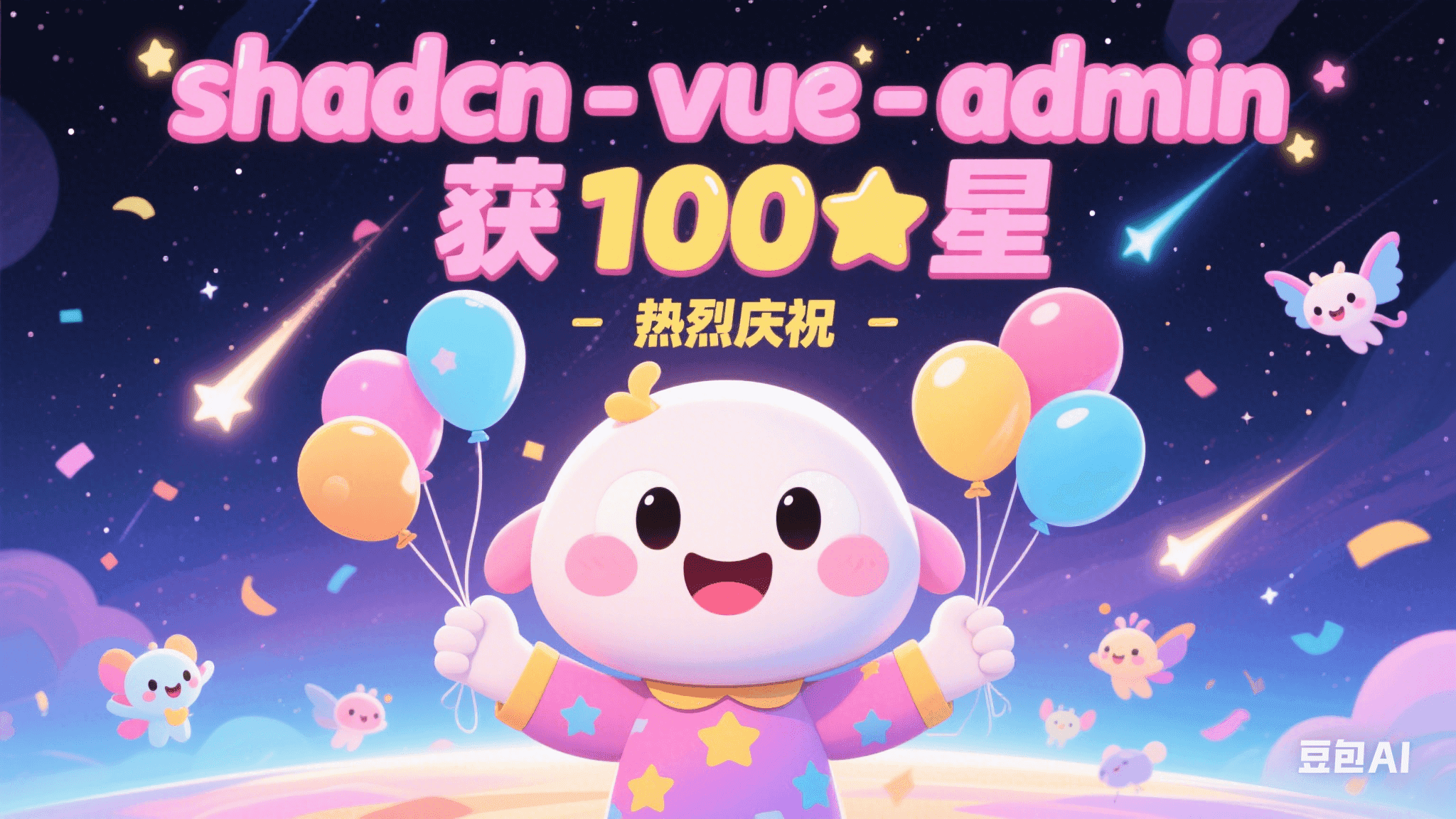 shadcn-vue-admin 100星留念